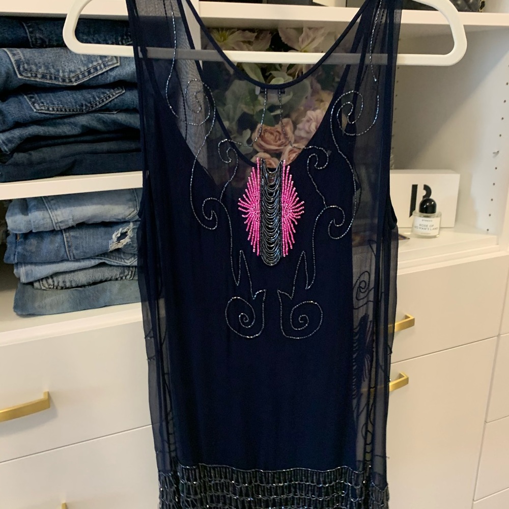 Foley & Corinna Beaded Mini Dress